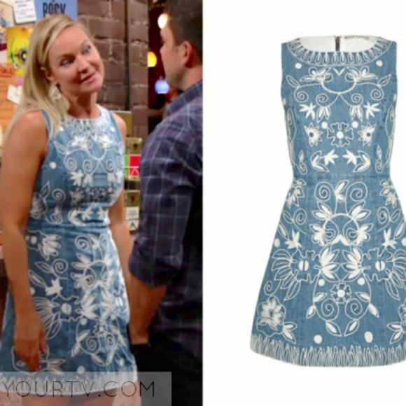 alice and olivia denim dress